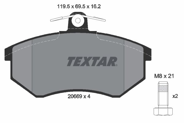SET PLACUTE FRANA TEXTAR 2066904 - Compatibil cu AUDI