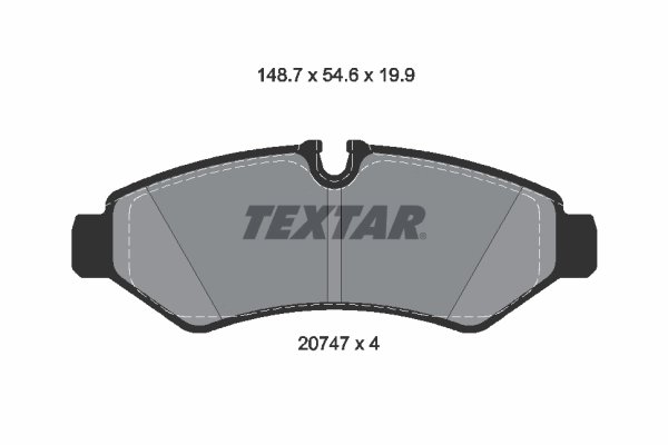SET PLACUTE FRANA TEXTAR 2074701 - Compatibil cu FREIGHTLINER, MERCEDES-BENZ