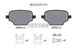 SET PLACUTE FRANA TEXTAR 2076401 - Compatibil cu CITROEN, FIAT, OPEL, PEUGEOT, TOYOTA, VAUXHALL