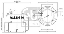 Burduf suspensie pneumatica Febi Bilstein 20836