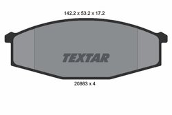 Set placute frana Textar 2086301