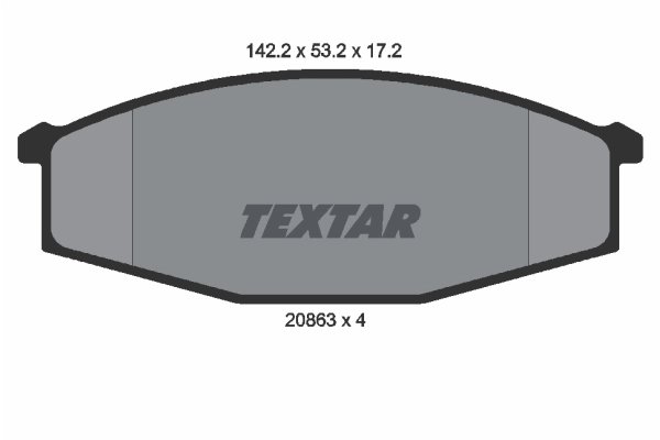 SET PLACUTE FRANA TEXTAR 2086301 - Compatibil cu FORD AUSTRALIA, NISSAN