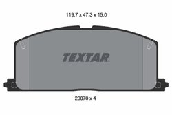 Set placute frana Textar 2087001
