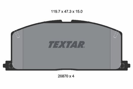 SET PLACUTE FRANA TEXTAR 2087001 - Compatibil cu TOYOTA