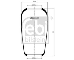 Burduf suspensie pneumatica Febi Bilstein 20882