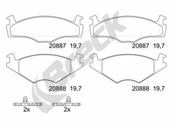 SET PLACUTE FRANA BRECK 20887 20 702 00 - Compatibil cu AUDI, SEAT, VW
