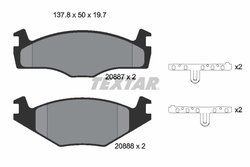SET PLACUTE FRANA TEXTAR 2088710 - Compatibil cu SEAT, VW, VW (FAW), VW (SVW)