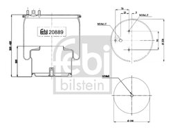 Burduf suspensie pneumatica Febi Bilstein 20889
