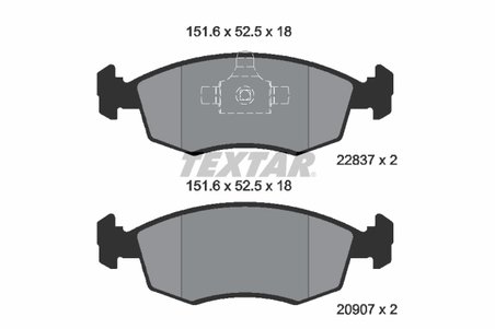Set placute frana Textar 2090704