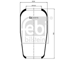 Burduf suspensie pneumatica Febi Bilstein 20916