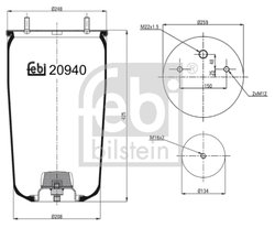 Burduf suspensie pneumatica Febi Bilstein 20940