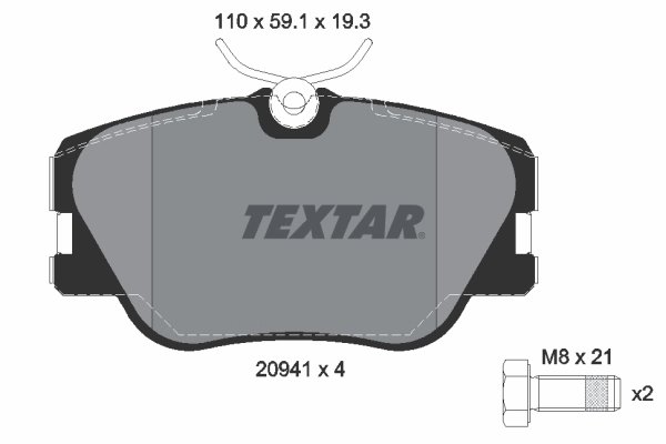 SET PLACUTE FRANA TEXTAR 2094102 - Compatibil cu MERCEDES-BENZ