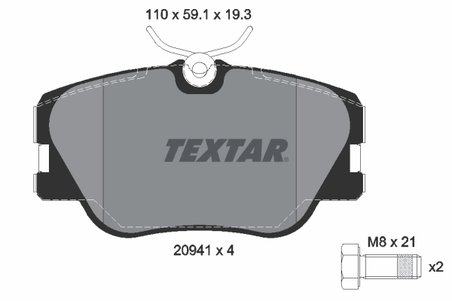 SET PLACUTE FRANA TEXTAR 2094102 - Compatibil cu MERCEDES-BENZ