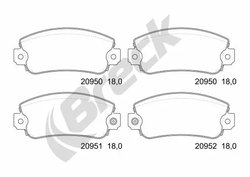 Set placute frana Breck 20950 00 702 10