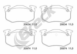 Set placute frana Breck 20973 00 704 00