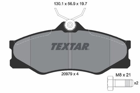 Set placute frana Textar 2097904