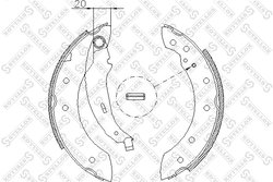 Set saboti frana Stellox 210 101-SX