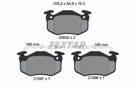 Set placute frana Textar 2109601