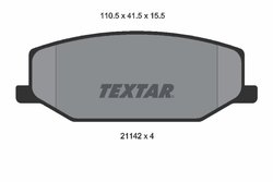 SET PLACUTE FRANA TEXTAR 2114202 - Compatibil cu CHEVROLET, HOLDEN, MAZDA, SANTANA, SUZUKI