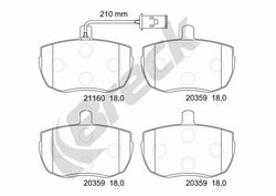 Set placute frana Breck 21160 00 701 10