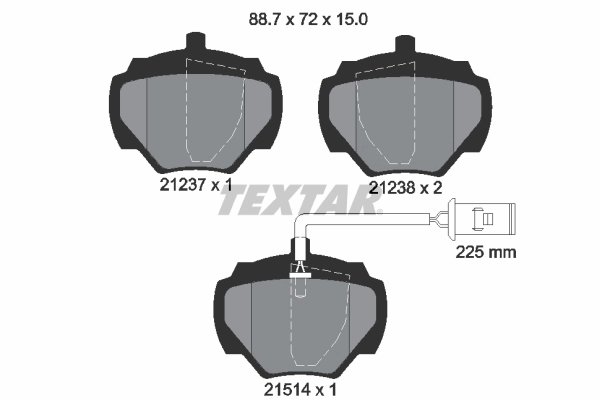 SET PLACUTE FRANA TEXTAR 2123701 - Compatibil cu LAND ROVER