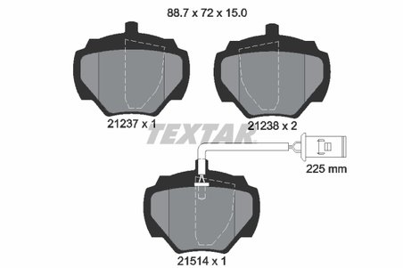 SET PLACUTE FRANA TEXTAR 2123701 - Compatibil cu LAND ROVER
