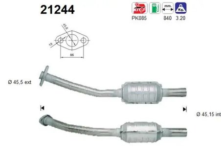 CATALIZATOR AS 21244 - Compatibil cu OPEL, VAUXHALL