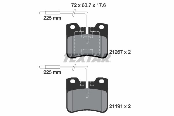 Set placute frana Textar 2126702