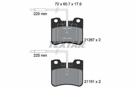Set placute frana Textar 2126702