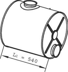 Toba esapament intermediara Dinex 21343