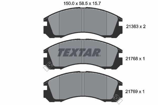 SET PLACUTE FRANA TEXTAR 2136301 - Compatibil cu CITROEN, DODGE, MITSUBISHI
