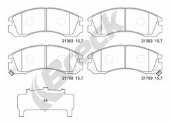 Set placute frana Breck 21363 00 701 10