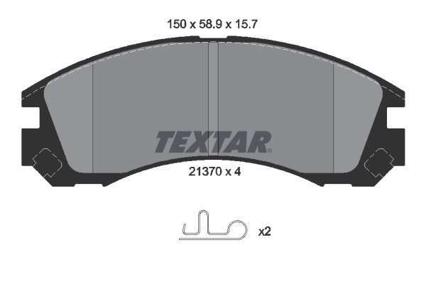 SET PLACUTE FRANA TEXTAR 2137001 - Compatibil cu CITROEN, MITSUBISHI, PEUGEOT