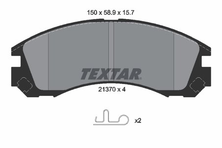 SET PLACUTE FRANA TEXTAR 2137001 - Compatibil cu CITROEN, MITSUBISHI, PEUGEOT