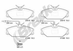 Set placute frana Breck 21388 00 702 10