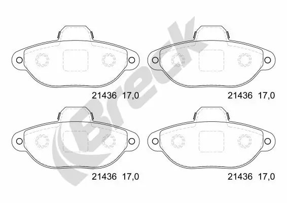 Set placute frana Breck 21436 00 702 00