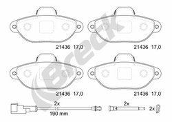 Set placute frana Breck 21436 00 702 10