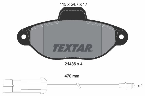 SET PLACUTE FRANA TEXTAR 2143603 - Compatibil cu FIAT, LANCIA, ZASTAVA