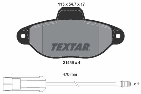 SET PLACUTE FRANA TEXTAR 2143603 - Compatibil cu FIAT, LANCIA, ZASTAVA