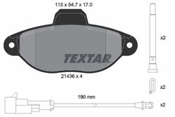 SET PLACUTE FRANA TEXTAR 2143609 - Compatibil cu FIAT, FORD