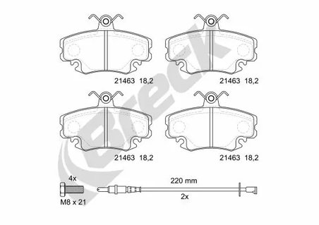 Set placute frana Breck 21463 00 702 10
