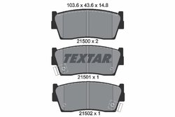 Set placute frana Textar 2150001