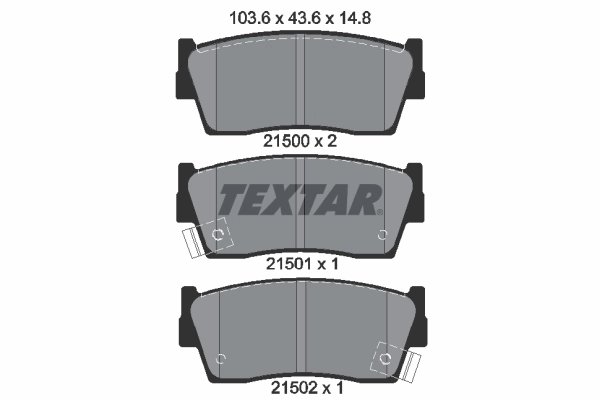 Set placute frana Textar 2150001