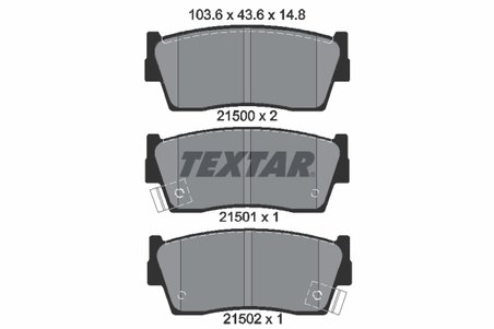 Set placute frana Textar 2150001