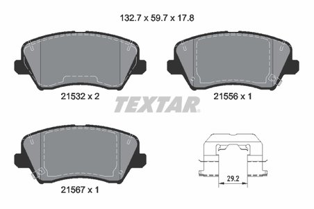 Set placute frana Textar 2153201