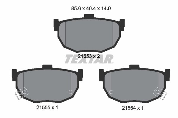 Set placute frana Textar 2155301
