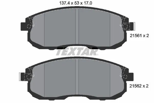 SET PLACUTE FRANA TEXTAR 2156201 - Compatibil cu GMC, INFINITI, NISSAN