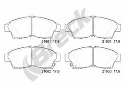 SET PLACUTE FRANA BRECK 21601 00 701 10 - Compatibil cu TOYOTA