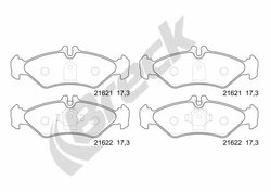 Set placute frana Breck 21621 00 705 10