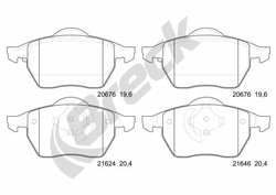 Set placute frana Breck 21624 00 701 00